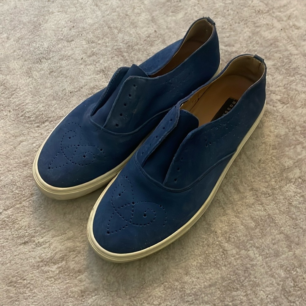 Fratelli Rossetti Blue Suede Slip On Sneakers